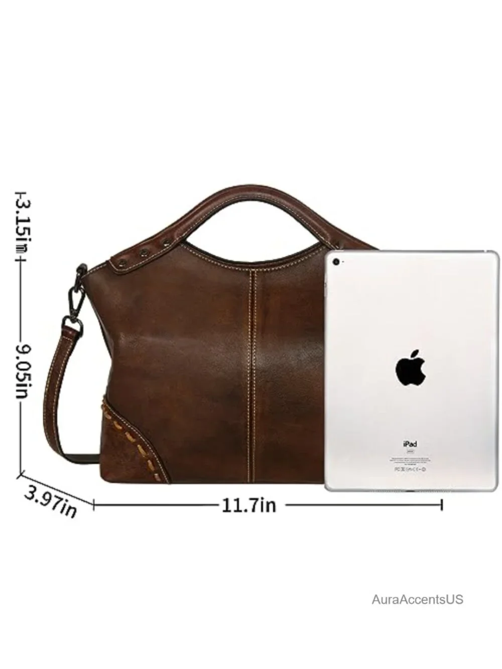 Genuine Leather Satchel Handbag Crossbody Shoulder Bag Top Handle Purse Women
